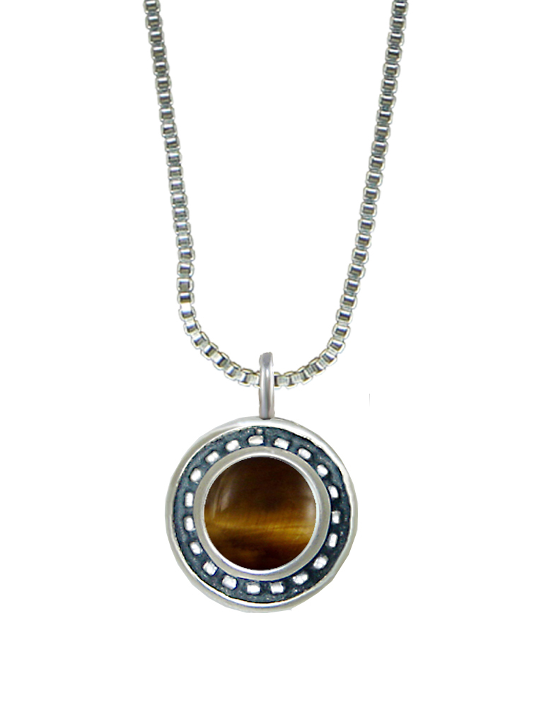 Sterling Silver Little Tiger Eye Pendant Necklace